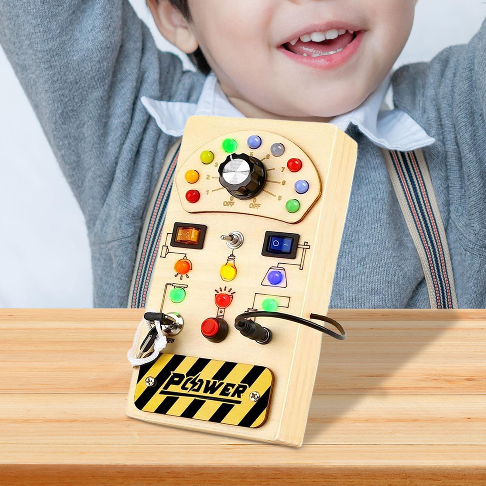 Montessori Wooden Busy Board Toddler - Drewniana tablica sensoryczna w stylu Montessori