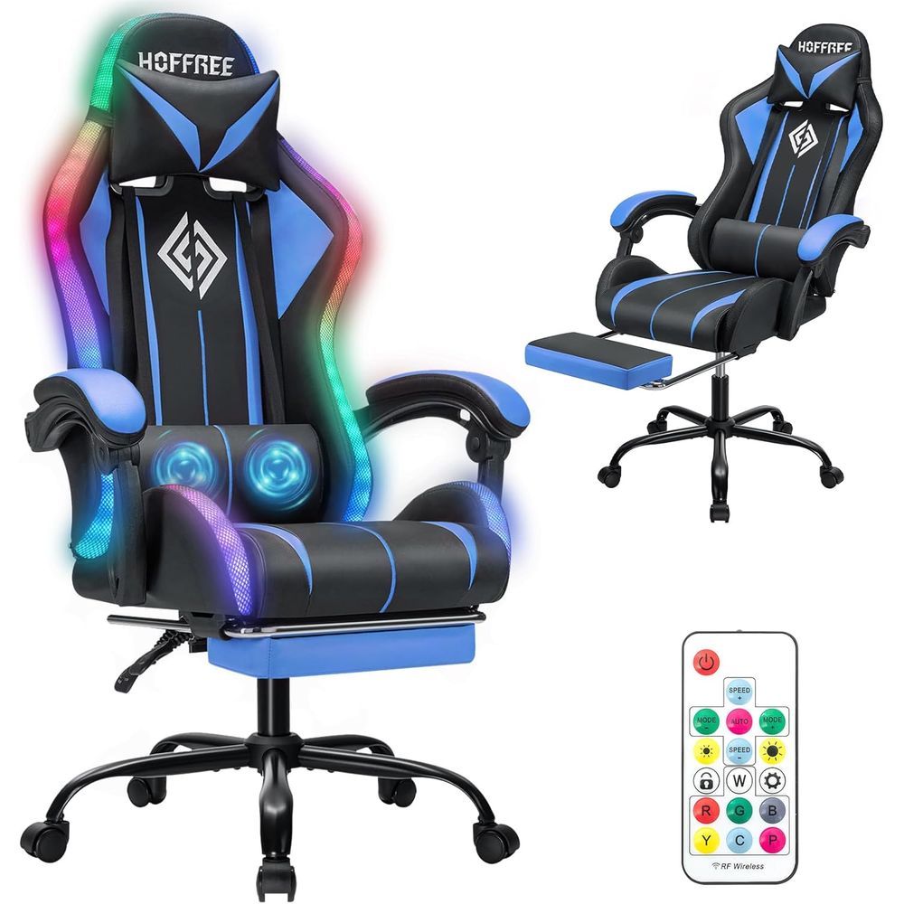 Krzesło gamingowe LED z masaże – Video Games recenzja i cena