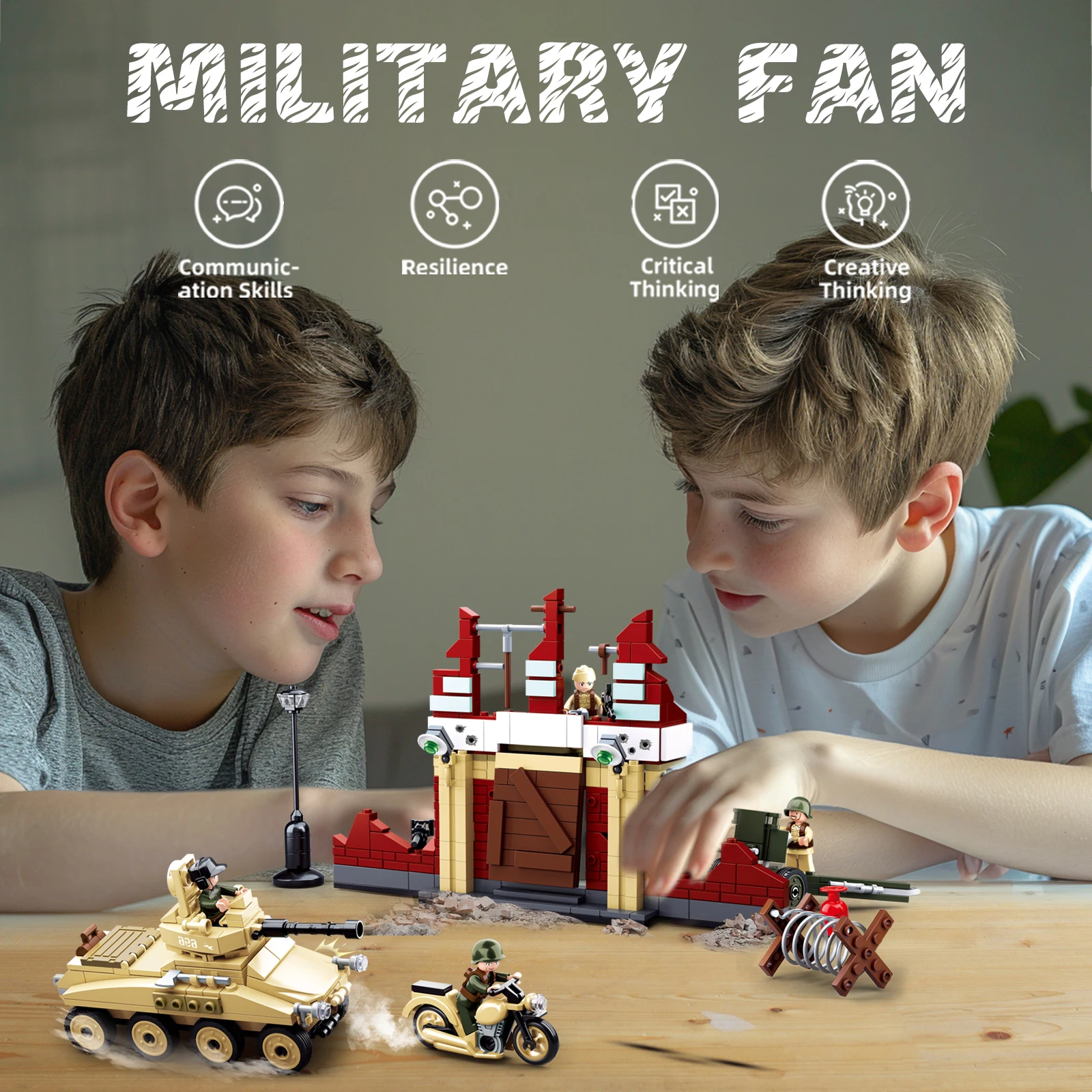 Zestaw Klocków Konstrukcyjnych – Lego Compatible Military Tank recenzja i cena